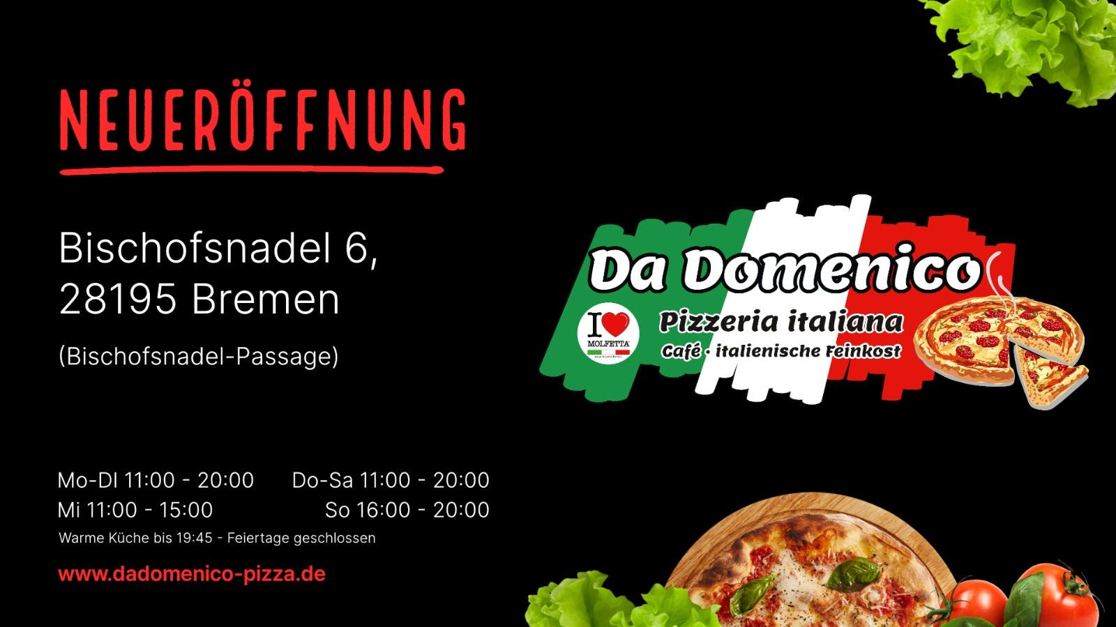 Online-Shop von Da Domenico Pizzeria & Feinkost Cafe in Bremen